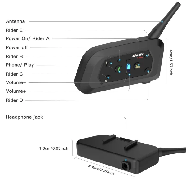 XINOWY Referee Headsets Intercom V6Pro Dual Packs - Image 2